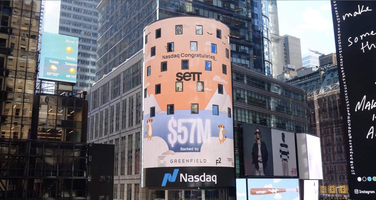 Sett highlighting their Series B on Nasdaq Sett highlighting their Series B on Nasdaq